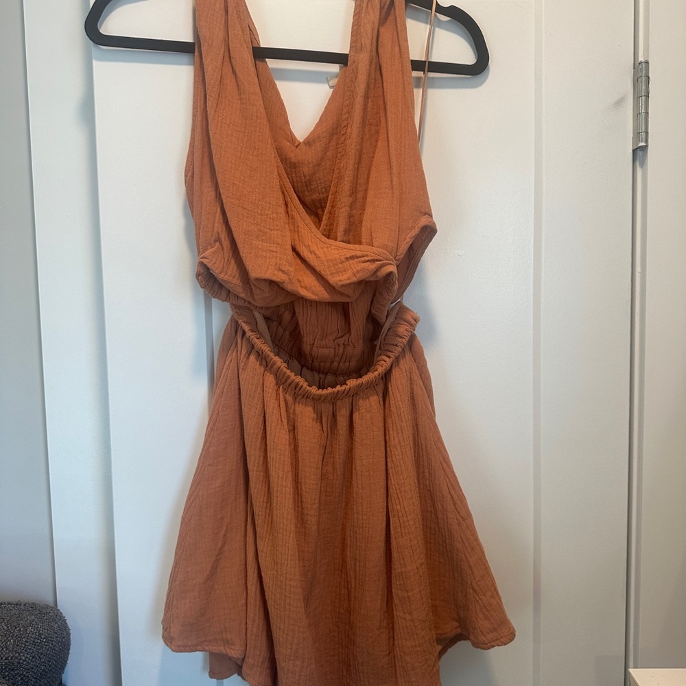 Promesa Terracotta Backless Dress